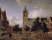 Jan van der Heyden Old church landscape Spain oil painting artist